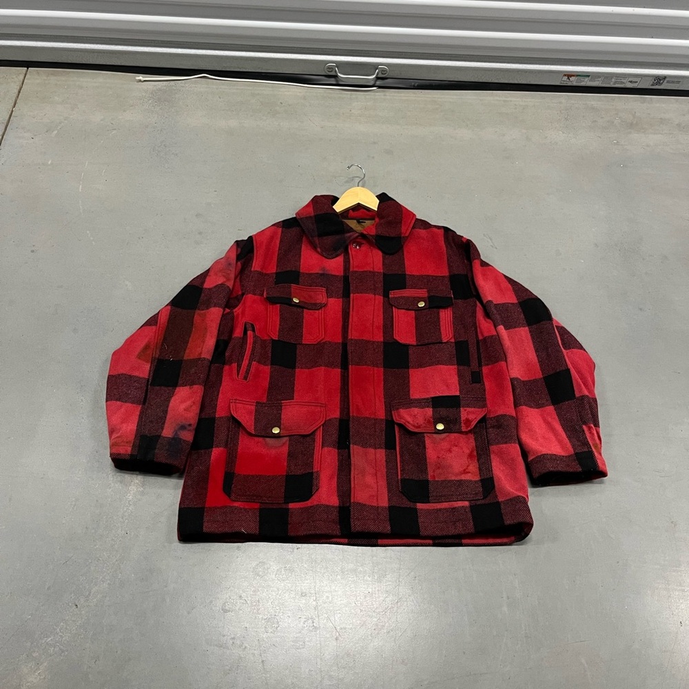 Vintage Woolrich Men's Wool Mackinaw Jacket 505 Buffalo Plaid Hunting Unisex